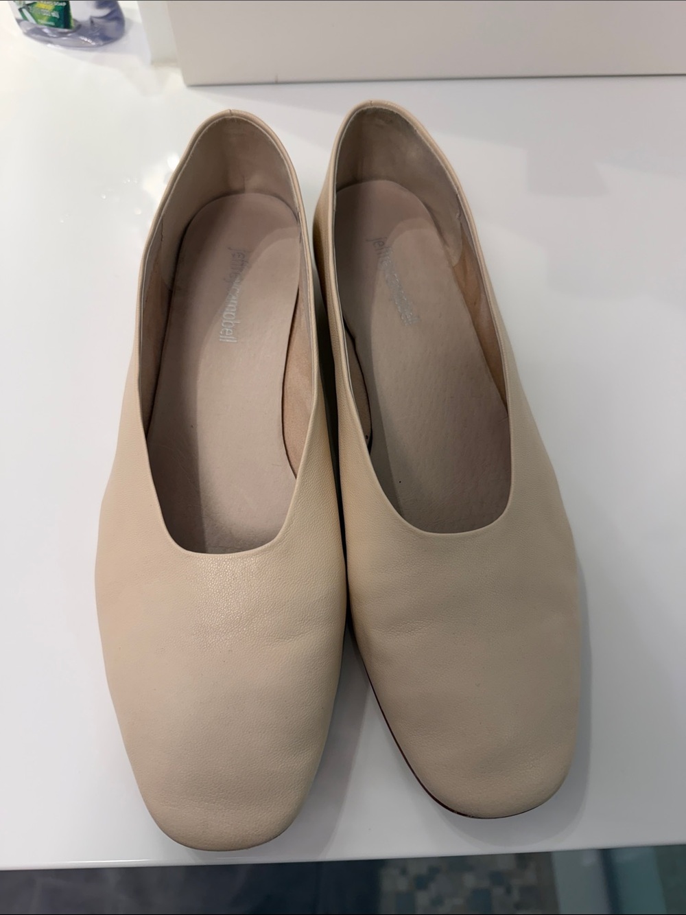 Comfortable Women's Slip-On Ballet Flats in Beige